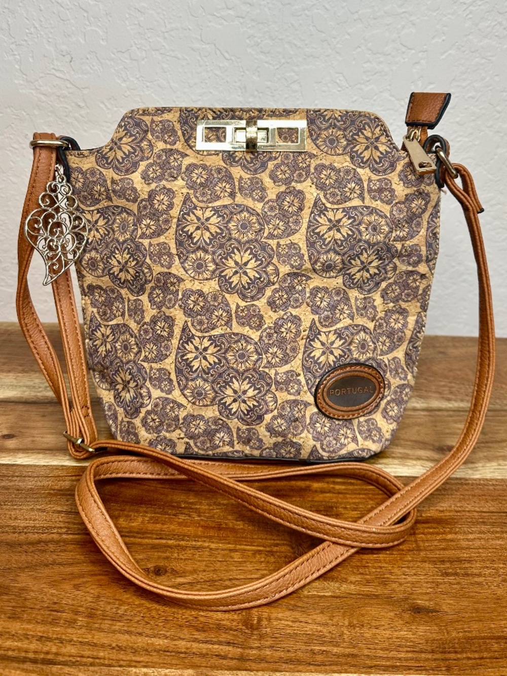 Portugal Handcrafted Cork Crossbody Bag